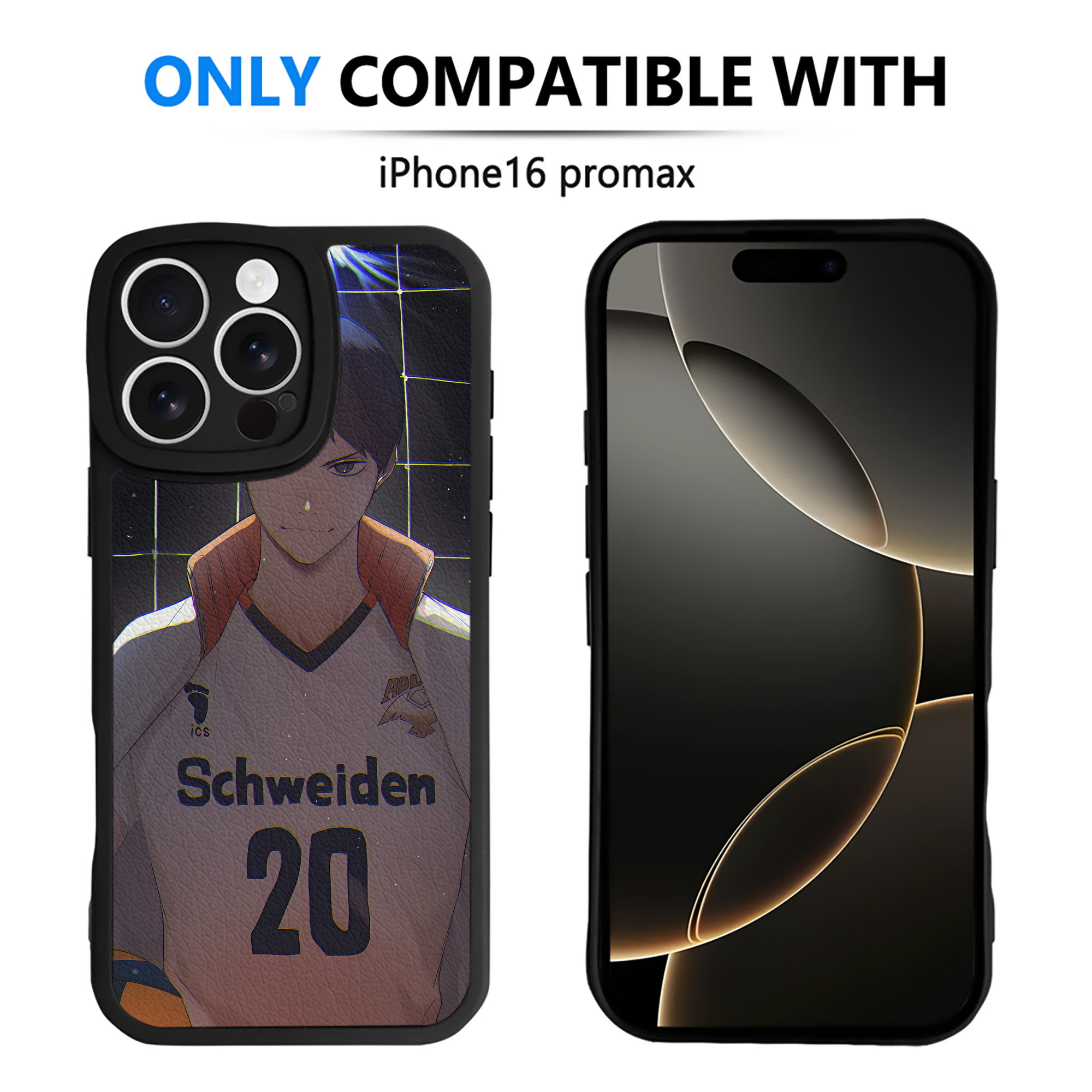 （画像用） ハイキュー!! Haikyu!! 【iPhone 16シリーズ対応】シリコンスマホケース（レザー調） 材質：シリコン